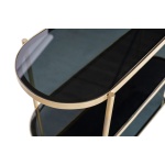 Smokey Sidetable Metaal/glas Antique Brass