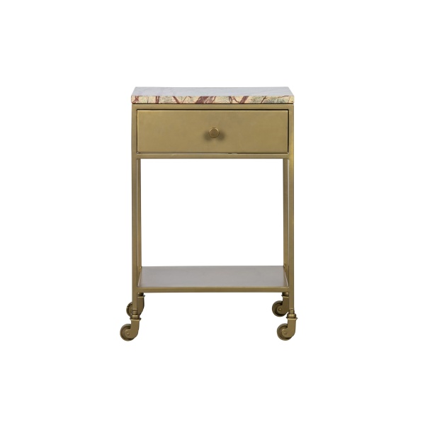 Clinic Nachtkastje Marmer Antique Brass