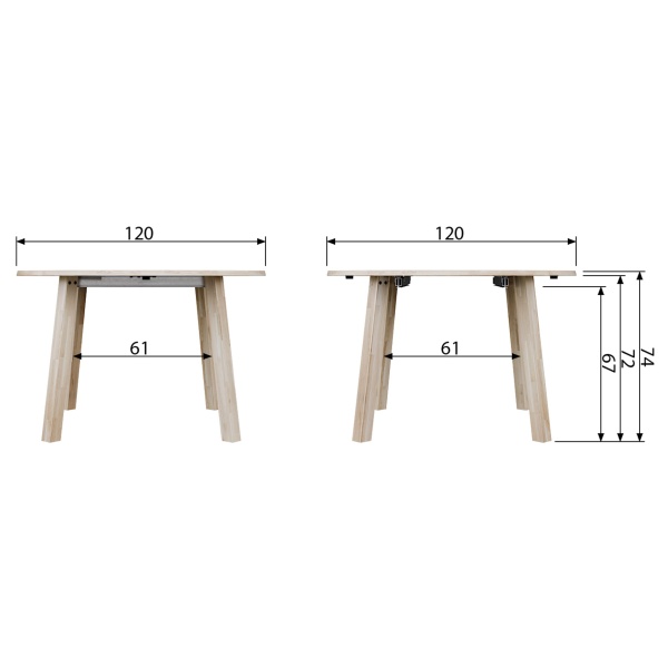 Lange Jan Uitschuifbare Eettafel Rond Eiken Sydney [fsc]