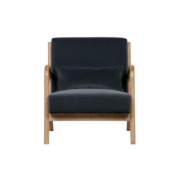 Mark Fauteuil Fluweel Antraciet