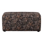 Caleidoscoop Poef Printed Velvet Bq Zwart