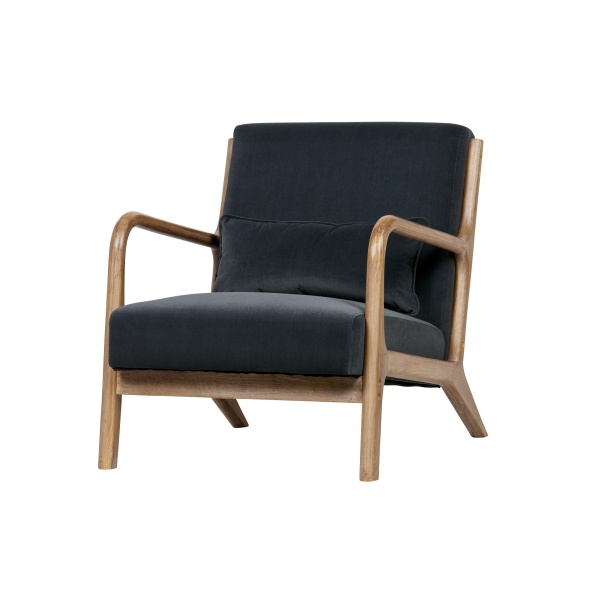 Mark Fauteuil Fluweel Antraciet