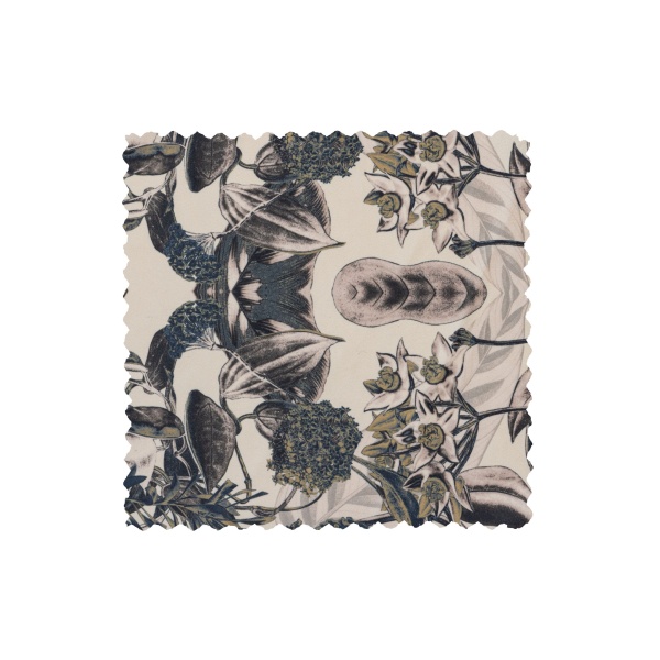 Caleidoscoop 1-zits Arm Rechts Printed Velvet Bq Off White