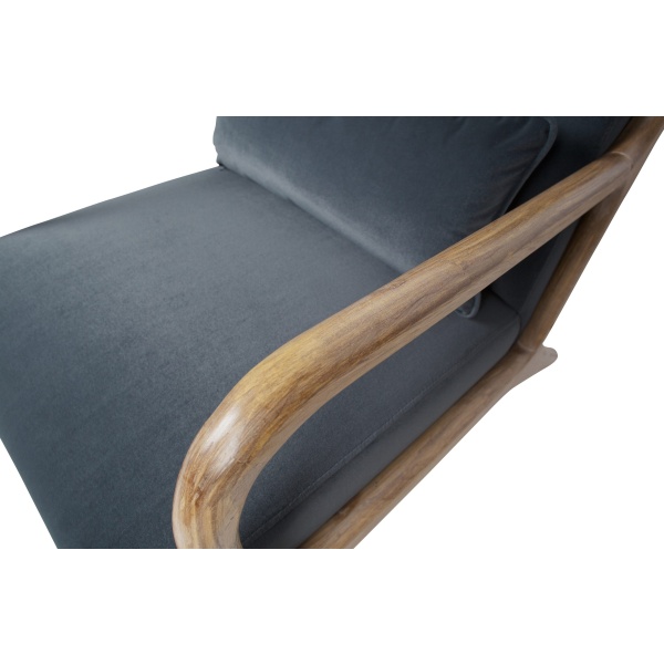 Mark Fauteuil Fluweel Antraciet