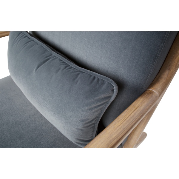 Mark Fauteuil Fluweel Antraciet
