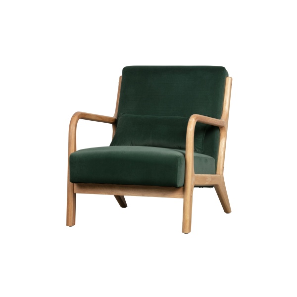Mark Fauteuil Fluweel Flesgroen