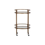 Zora Trolley Metaal/glas Antique Brass