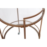 Zora Trolley Metaal/glas Antique Brass
