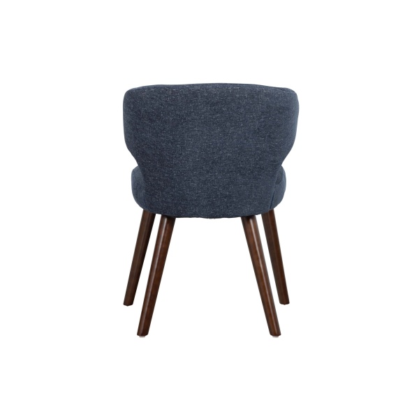 Cape Eetkamerstoel Gemeleerde Stof Blauw