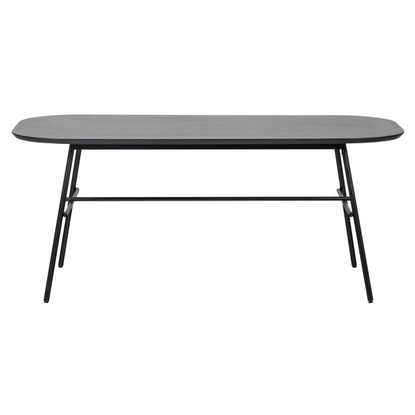 Elegance Eettafel Mango Hout/metal Zwart