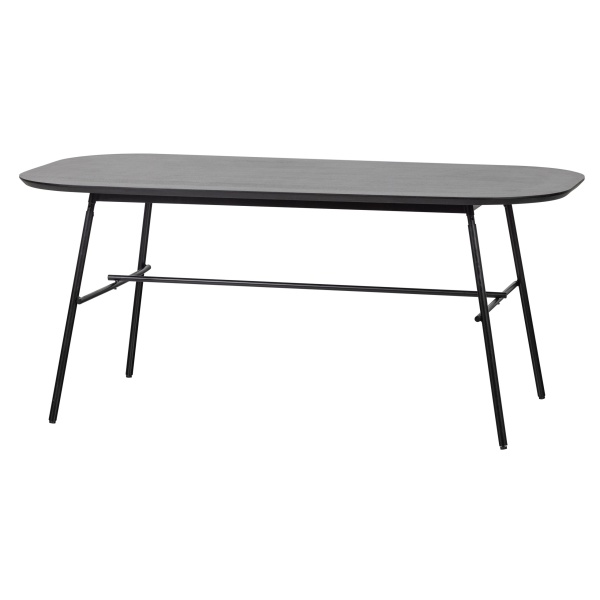 Elegance Eettafel Mango Hout/metal Zwart
