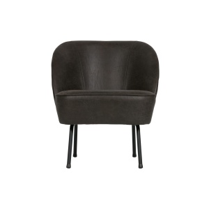 Vogue Fauteuil Leer Zwart