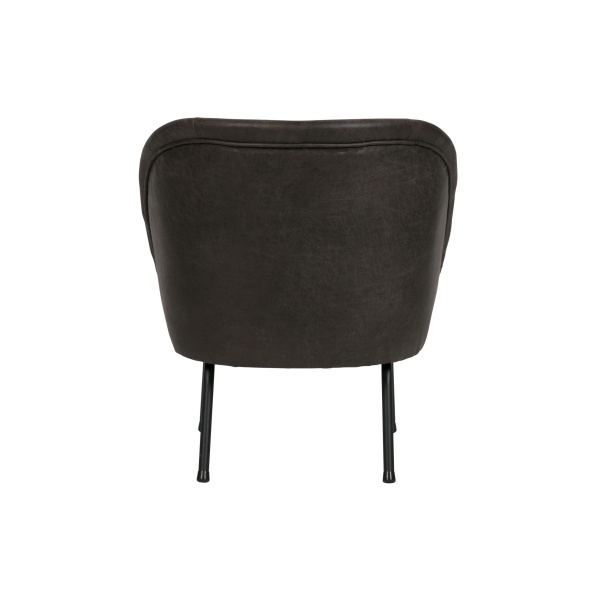 Vogue Fauteuil Leer Zwart