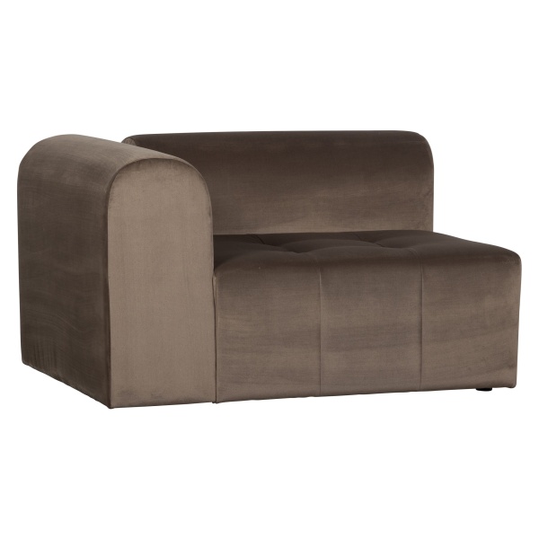 Caleidoscoop 1-zits Arm Links Velvet Taupe