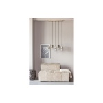 Caleidoscoop 1.5-zits Rug Links Structure Velvet Pearl