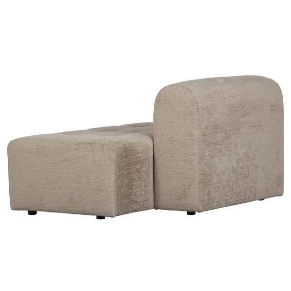 Caleidoscoop 1.5-zits Rug Links Structure Velvet Pearl