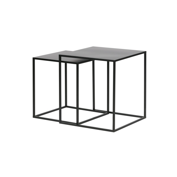 Set V 2 - Ziva Bijzettafels Metaal Zwart