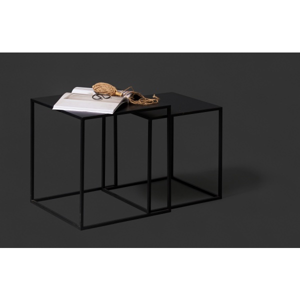 Set V 2 - Ziva Bijzettafels Metaal Zwart