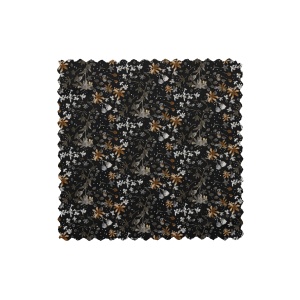 Vogue Barstoel 65cm Fluweel Aquarel Flower Zwart