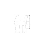 Vogue Fauteuil Fluweel Onyx