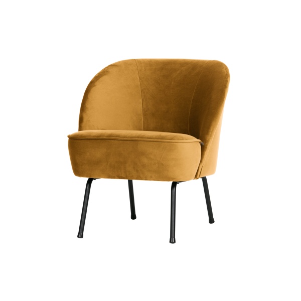 Vogue Fauteuil Fluweel Mosterd