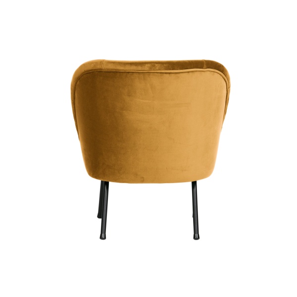 Vogue Fauteuil Fluweel Mosterd