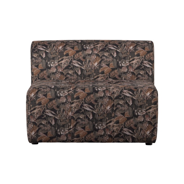 Caleidoscoop 1-zits Zonder Arm Printed Velvet Bq Zwart