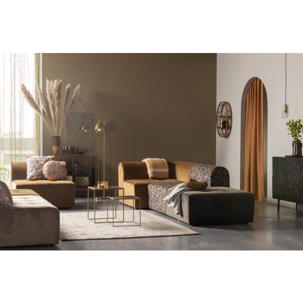 Caleidoscoop 1-zits Zonder Arm Printed Velvet Bq Zwart