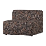 Caleidoscoop 1-zits Zonder Arm Printed Velvet Bq Zwart