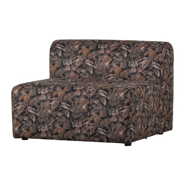 Caleidoscoop 1-zits Zonder Arm Printed Velvet Bq Zwart