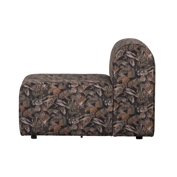Caleidoscoop 1-zits Zonder Arm Printed Velvet Bq Zwart
