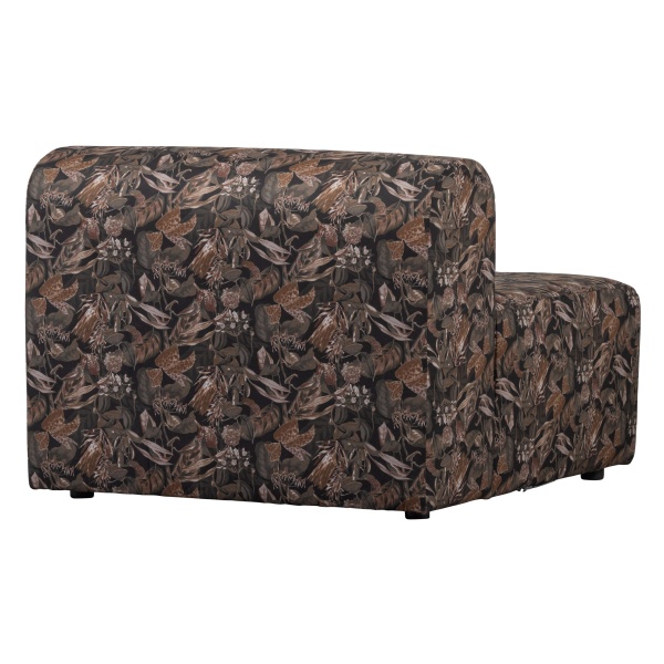 Caleidoscoop 1-zits Zonder Arm Printed Velvet Bq Zwart