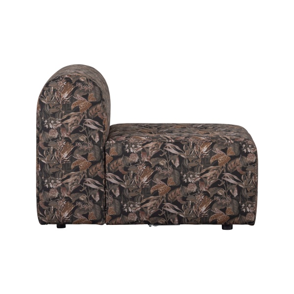 Caleidoscoop 1-zits Zonder Arm Printed Velvet Bq Zwart