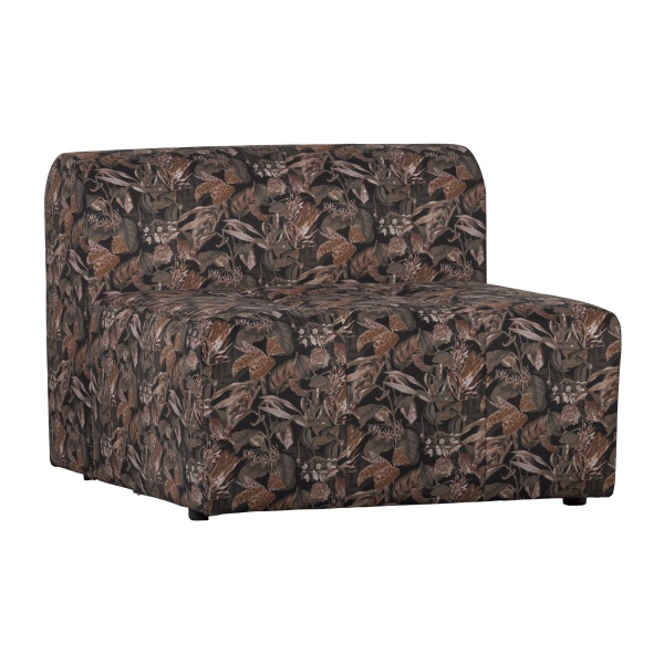 Caleidoscoop 1-zits Zonder Arm Printed Velvet Bq Zwart