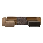 Caleidoscoop 1-zits Zonder Arm Printed Velvet Bq Zwart