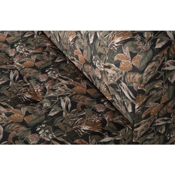 Caleidoscoop 1-zits Zonder Arm Printed Velvet Bq Zwart