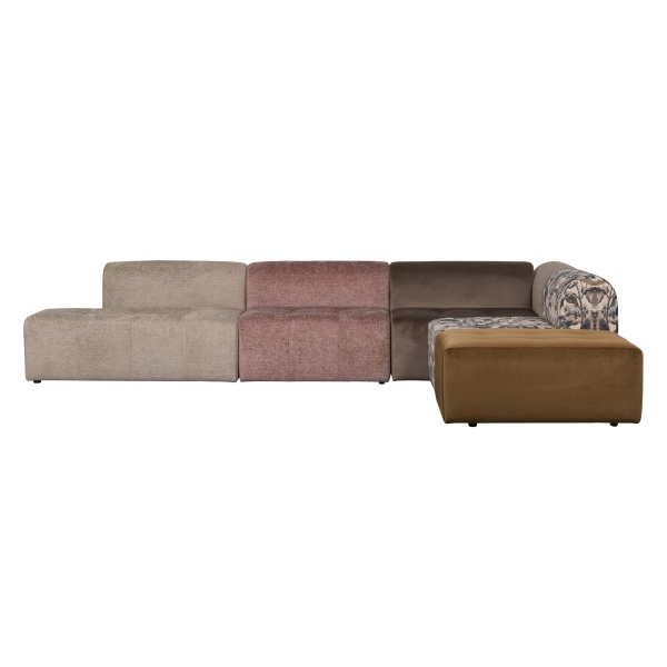 Caleidoscoop 1.5-zits Rug Rechts Structure Velvet Pearl