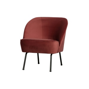 Vogue Fauteuil Fluweel Chestnut