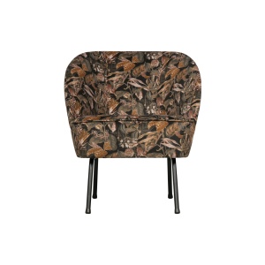 Vogue Fauteuil Fluweel Bouquet Zwart