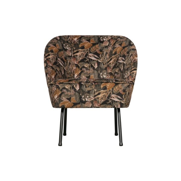 Vogue Fauteuil Fluweel Bouquet Zwart