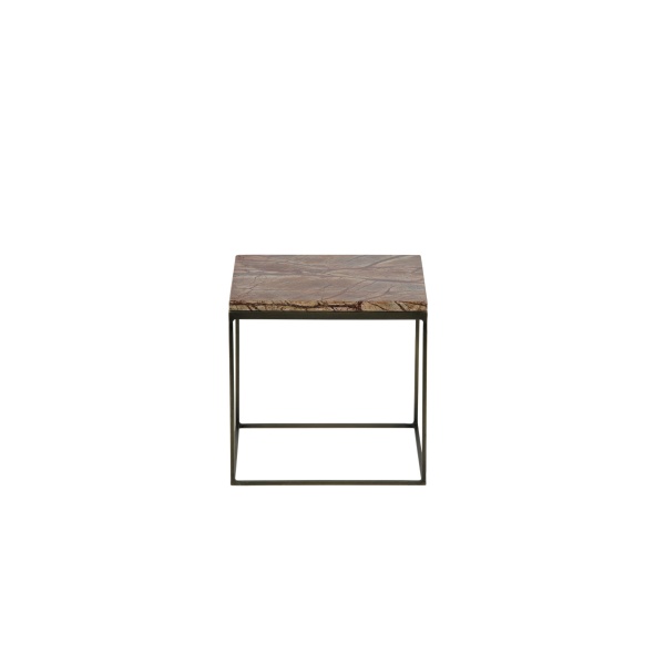 Set V 2 - Mellow Bijzettafels Marmer Antique Brass