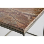 Set V 2 - Mellow Bijzettafels Marmer Antique Brass