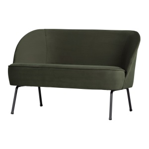 Vogue 2-zits Bankje Fluweel Onyx