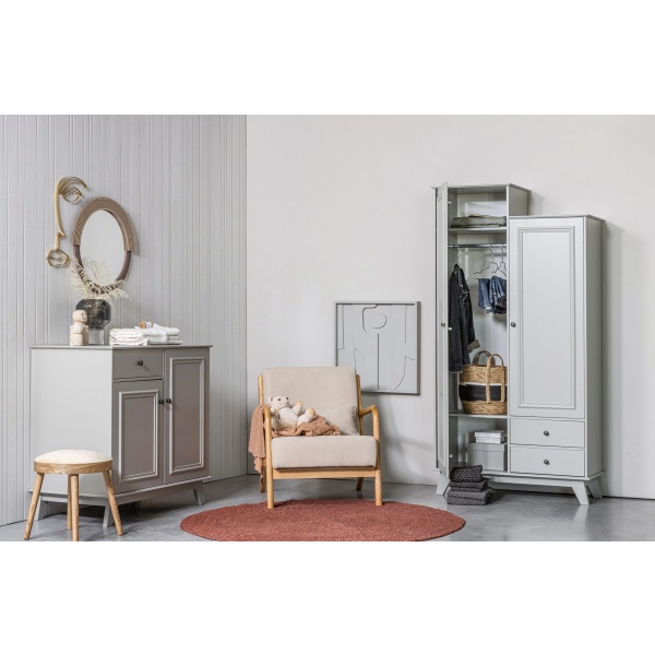 Lily Opbergkast 1 Lade + 2 Deuren Grenen Clay [fsc]