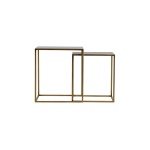 Set V 2 - Ziva Bijzettafels Metaal Antique Brass