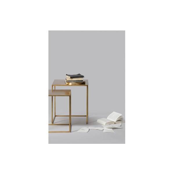 Set V 2 - Ziva Bijzettafels Metaal Antique Brass