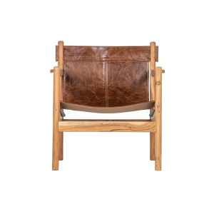 Chill Fauteuil Echt Leer Bruin