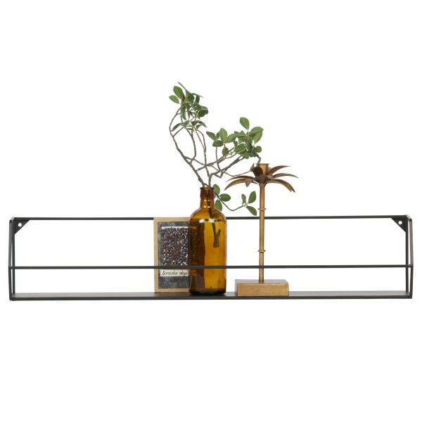 Zeta Wandplank Xl Zwart 80cm