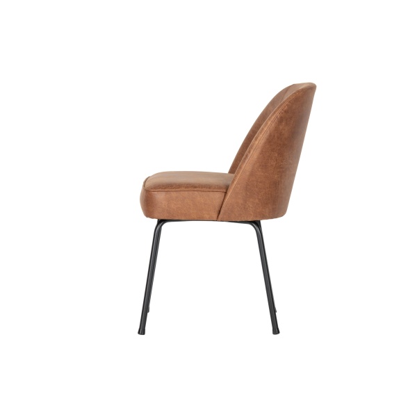 Vogue Eetkamerstoel Leer Cognac