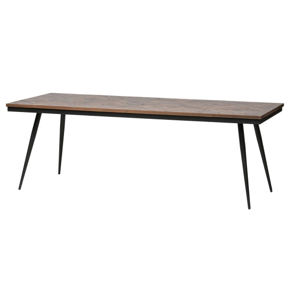 Rhombic Eettafel 220x90cm Hout/metaal